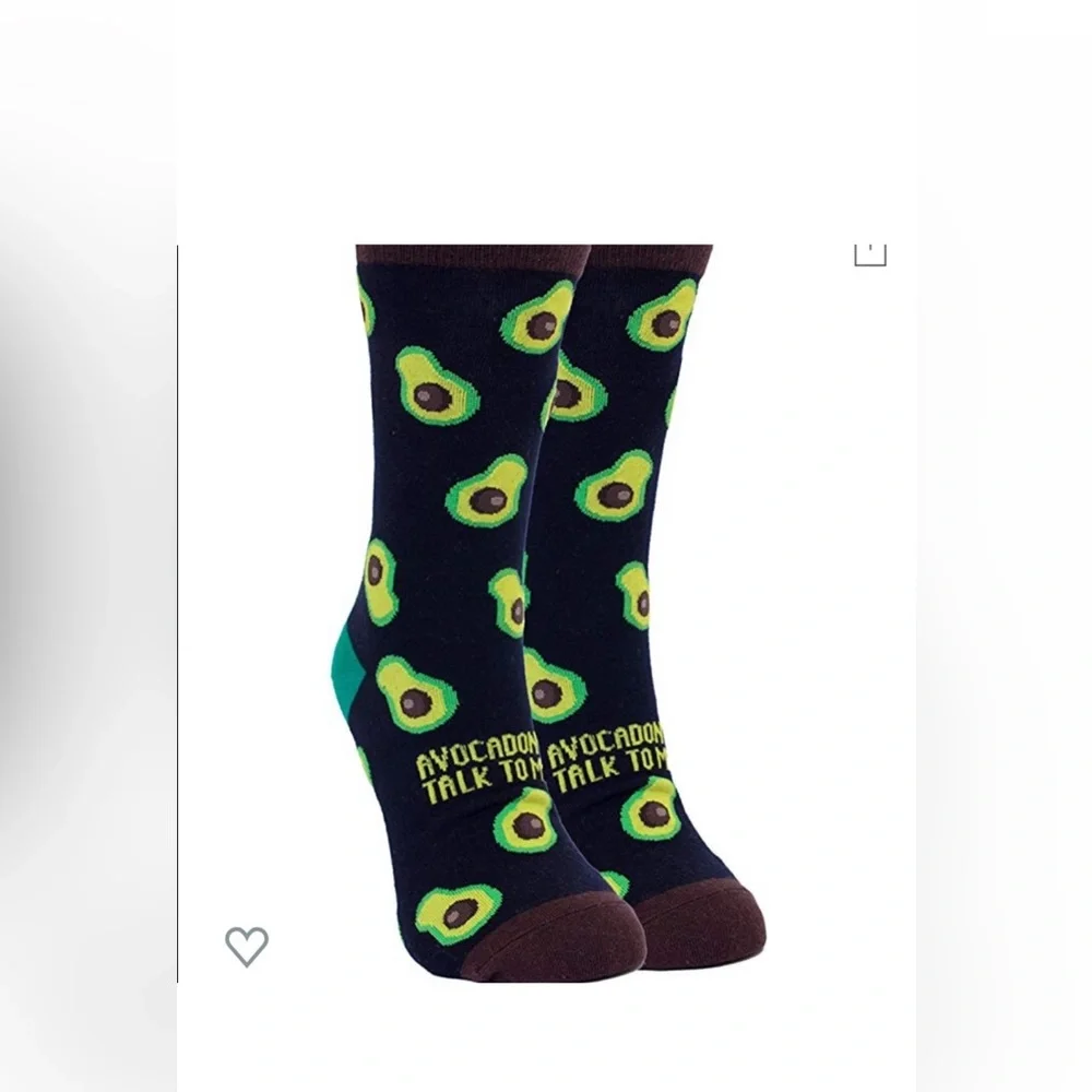 New avocadon’t talk to me fun novelty crew socks unisex